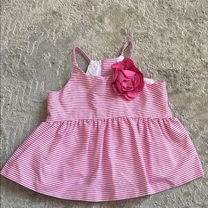 Janie and Jack Pink Striped Tank Top